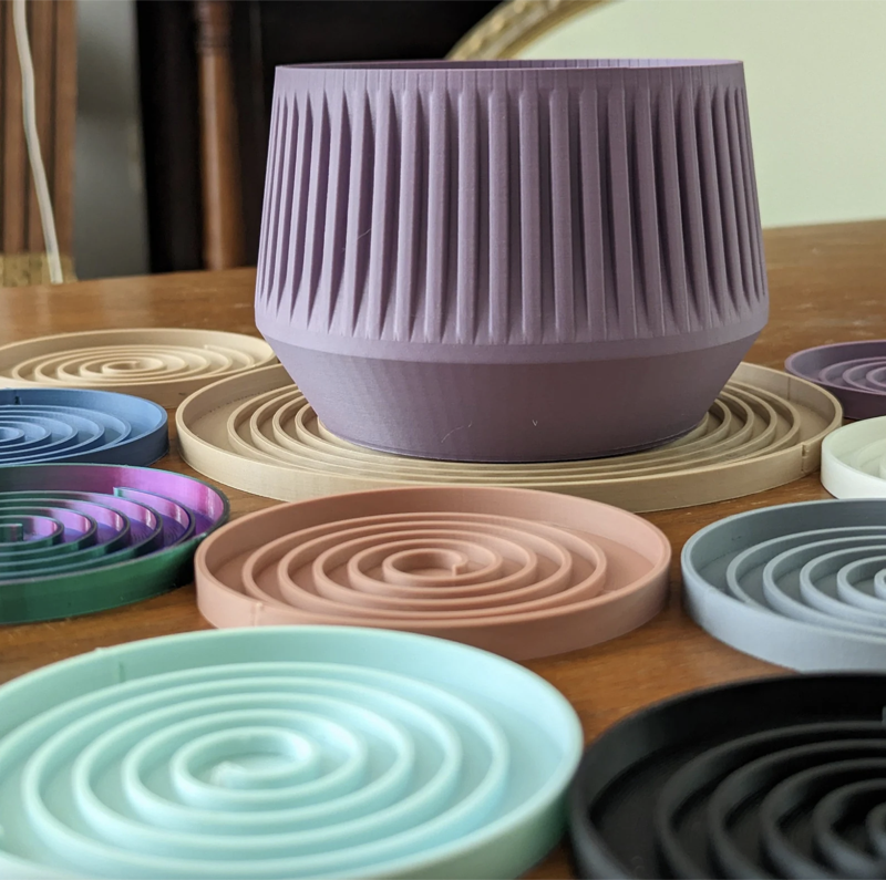 Spiral Tray - plant tray with modern spiral design